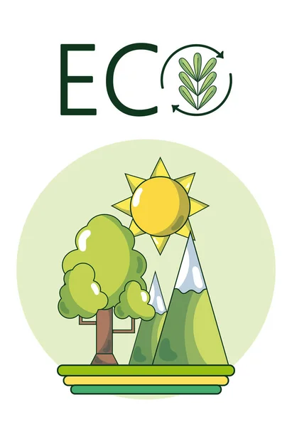 Eco környezet fogalma — Stock Vector