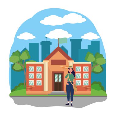 mutlu kadın karikatür