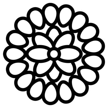 meksika dekoratif çiçek simgesi