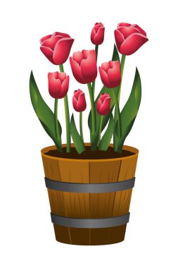 çiçek tropikal karikatür