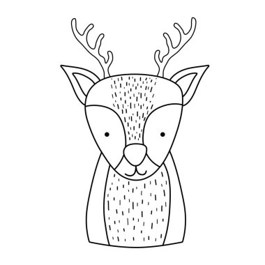 sevimli noel reindeer karakter