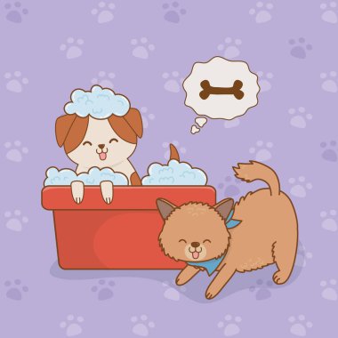 sevimli küçük köpekler Maskotlar karakterler