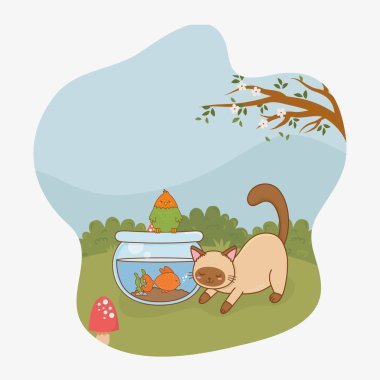 küçük maskotlar karakter grubu