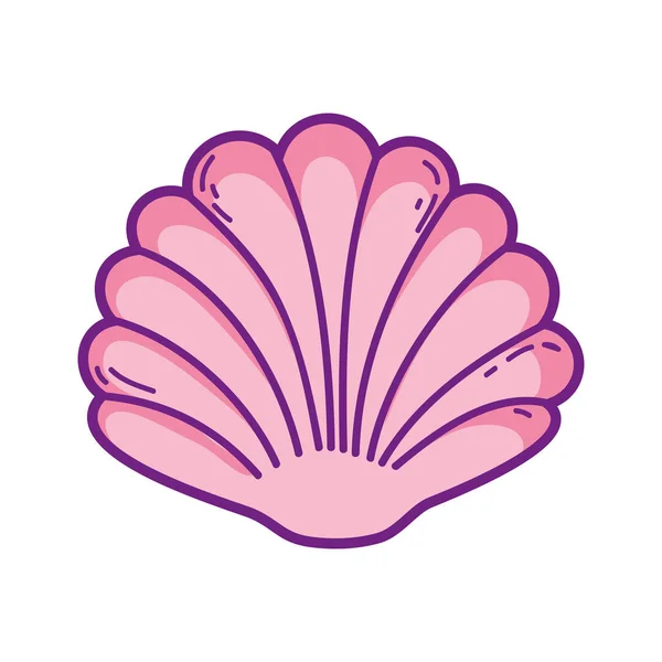 Decorative shell isolated icon — Stock Vector