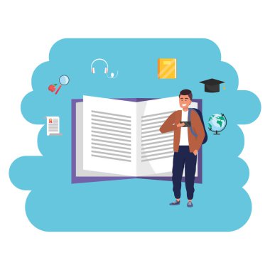 Online eğitim bin yıllık öğrenci açık kitap
