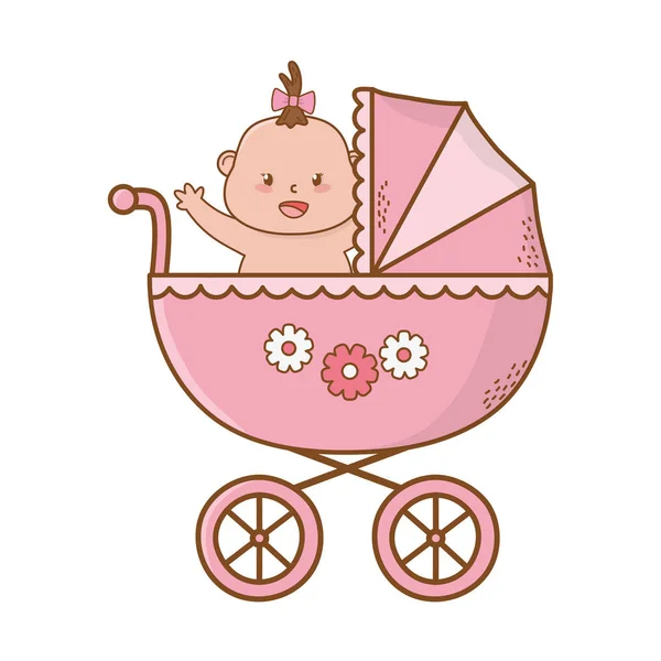 かわいい赤ちゃんシャワー漫画 — ストックベクタ