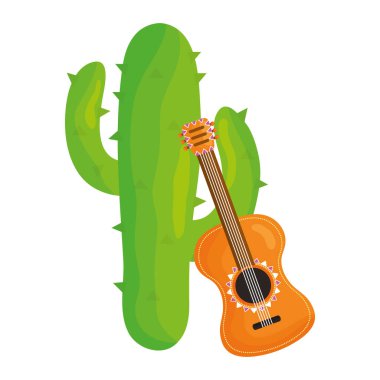 gitar ile meksika cactu bitki
