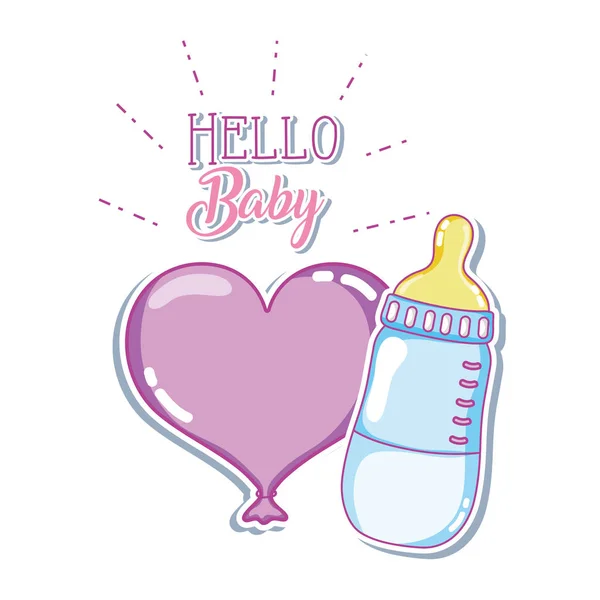 Merhaba bebek kartı — Stok Vektör