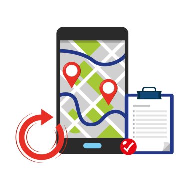 haritayı gösteren cep telefonu