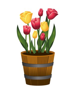 çiçek tropikal karikatür