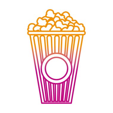 kutusunda bozulmuş çizgi lezzetli patlamış mısır snack gıda