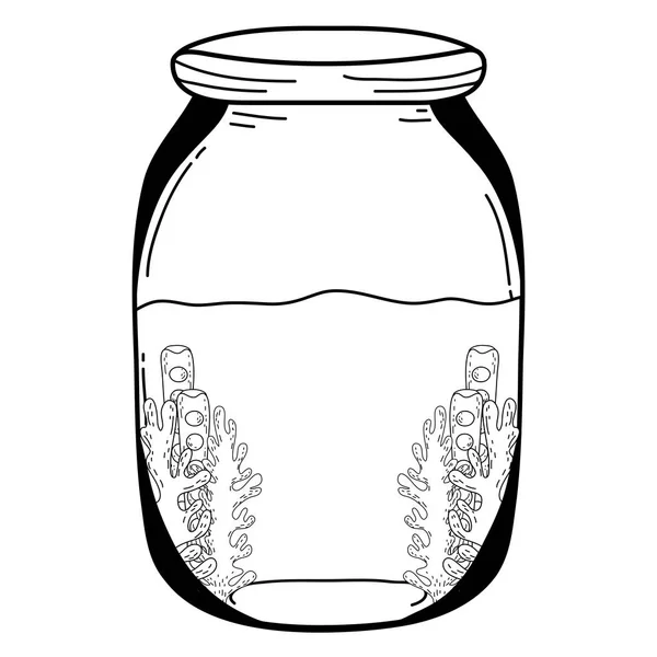Кувшин с морскими водорослями — стоковый вектор