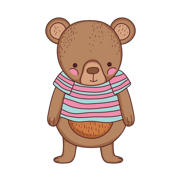귀여운 작은 곰 셔츠 — 스톡 벡터