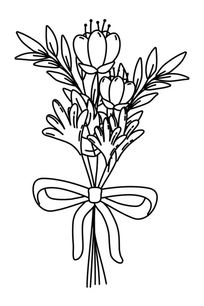 Blumen Natur Blumen Karikatur — Stockvektor