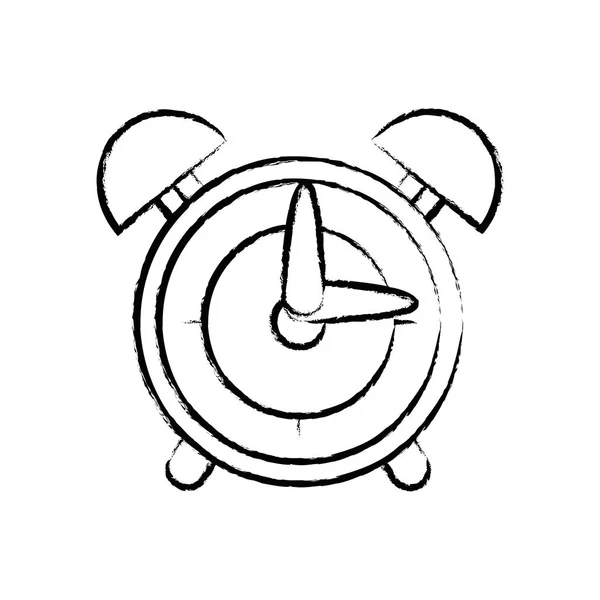 Figure round clock alarm object design — Stock Vector
