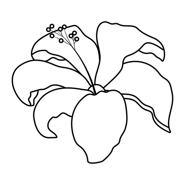 Dibujos animados tropicales florales — Vector de stock