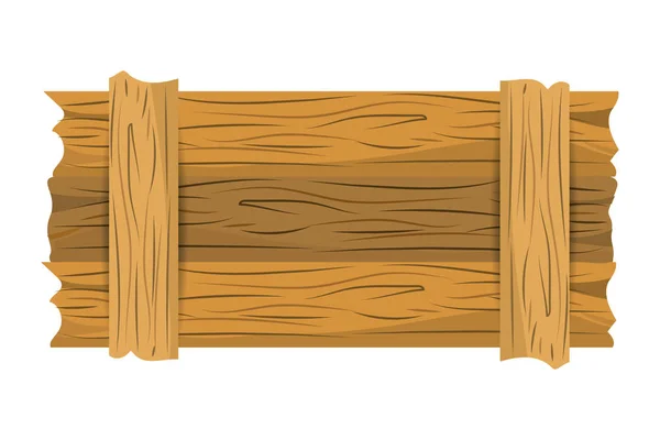 Banda desenhada banner de madeira — Vetor de Stock