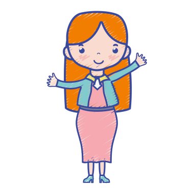 kadın saç modeli ve şık giysileriyle tasarımı ile