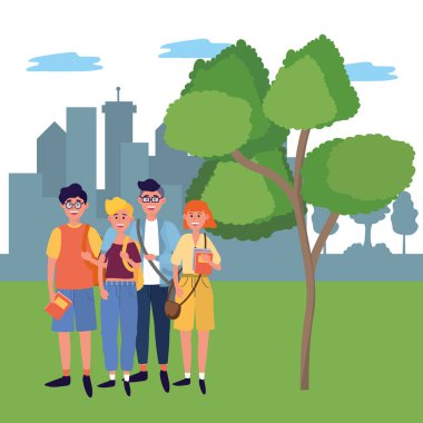 Gençler arkadaşlar çizgi