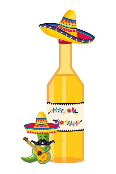 Dessin animé de la culture mexicaine — Image vectorielle