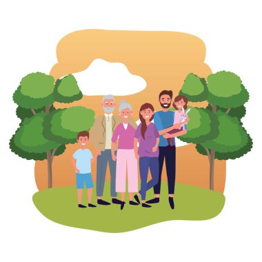 Aile avatar çizgi film karakteri