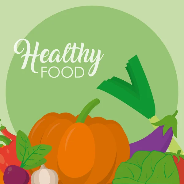 Healthy food concept — Stock Vector