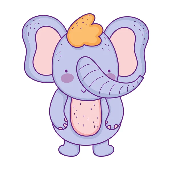 Personagem elefante bonito e pouco — Vetor de Stock