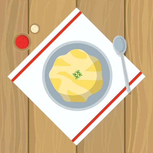 Карикатура на вкусную еду — стоковый вектор