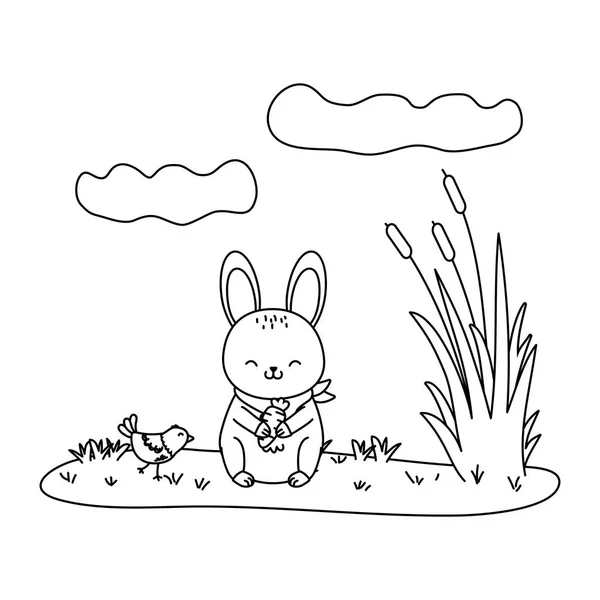 Mignon petit animal dessin animé — Image vectorielle