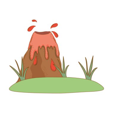 volkan tarih öncesi manzara sahnesi