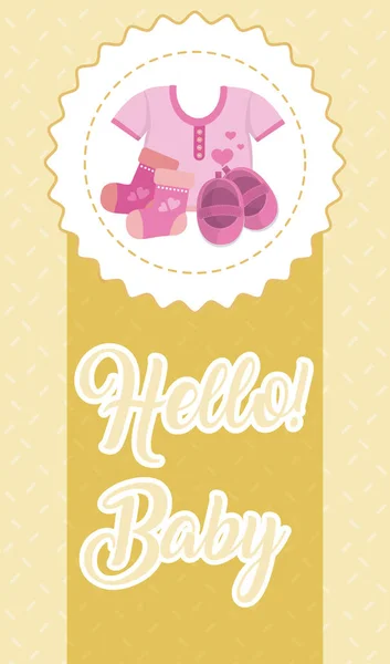 Olá Baby card — Vetor de Stock