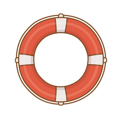 lifebuoy karikatür izole