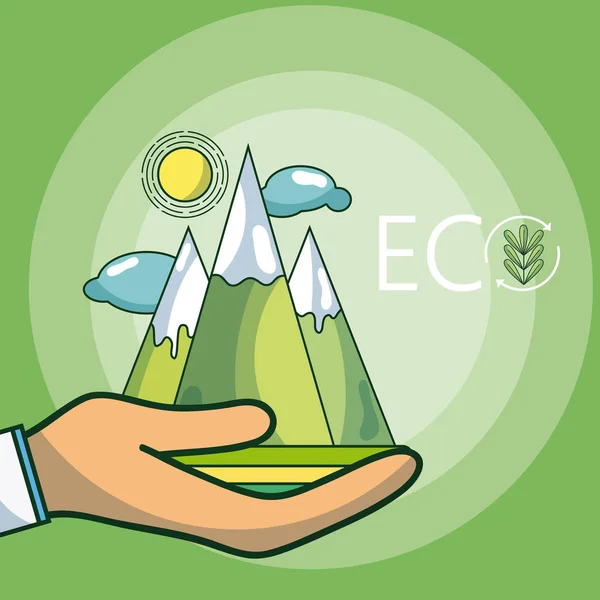 Concepto medioambiental ecológico — Vector de stock