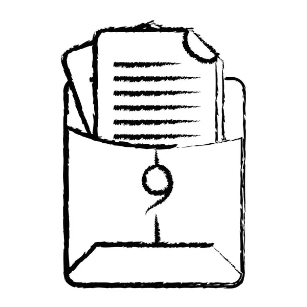 Iş belgesi bilgileri ile şekil dosyası klasörü — Stok Vektör