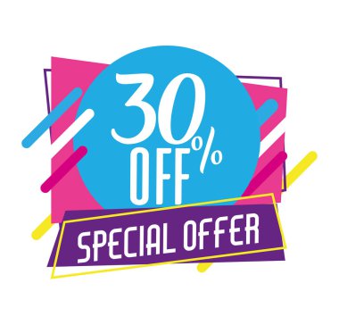 Özel teklif afiş memphis tarzı