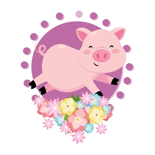 pig with flower