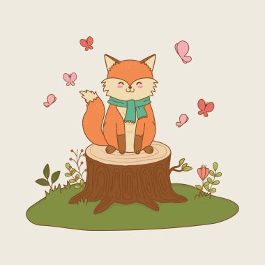 manzara ormanlık karakter sevimli tilki