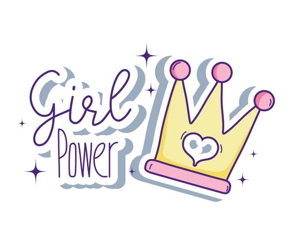 女孩权力可爱的动画片 — 图库矢量图片