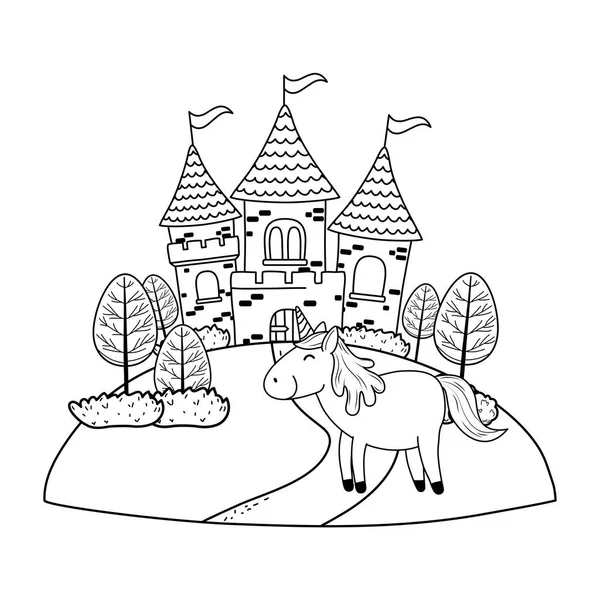 şirin peri masalı unicorn castle peyzaj ile