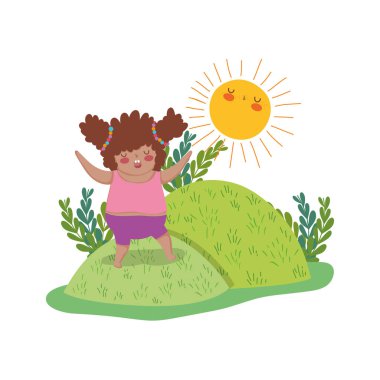 Manzara küçük tombul kız