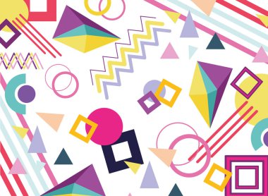 Memphis şablonu ve arka plan