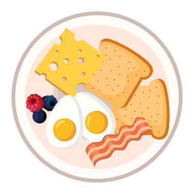 lezzetli lezzetli breakfast çizgi film