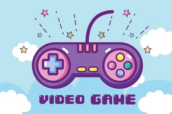 Retro video oyunu çizgi film — Stok Vektör