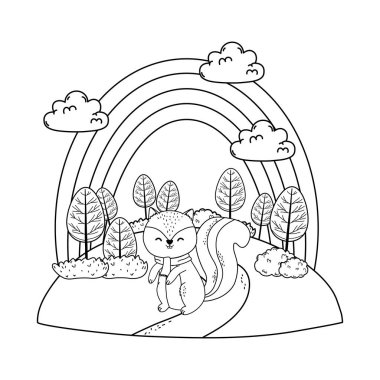 manzara sevimli sincap