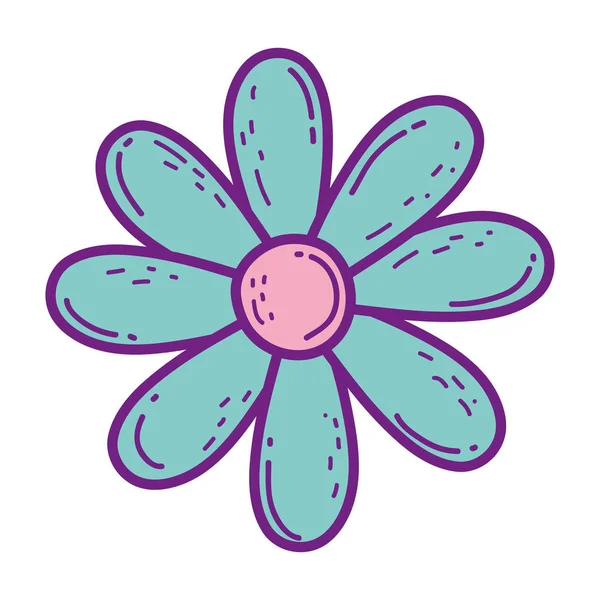 Niedliche Blume gezeichnet Symbol — Stockvektor