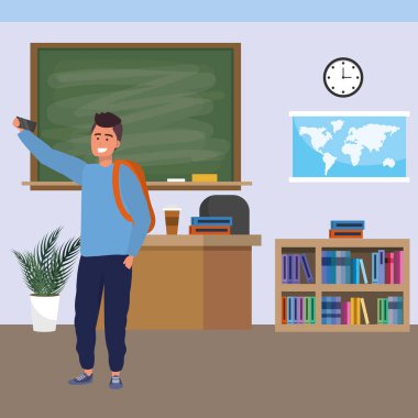 Bin yıllık öğrenci kapalı sınıf