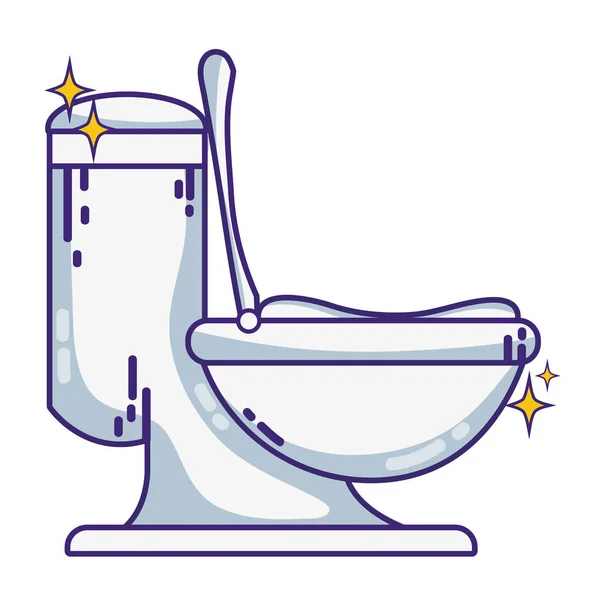 Toilette en céramique hygiène domestique — Image vectorielle