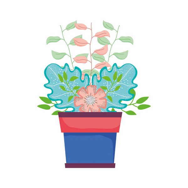 Décoration florale plante d'intérieur mignon — Image vectorielle