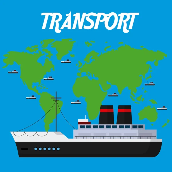 Международные грузовые перевозки — стоковый вектор