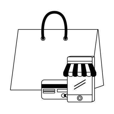 Alışveriş simgesi seti tasarımı